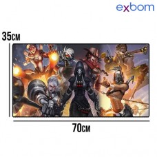 Mouse Pad Gamer Extra Grande 700x350x3mm MP-7035C19 Exbom - Fighting Girls